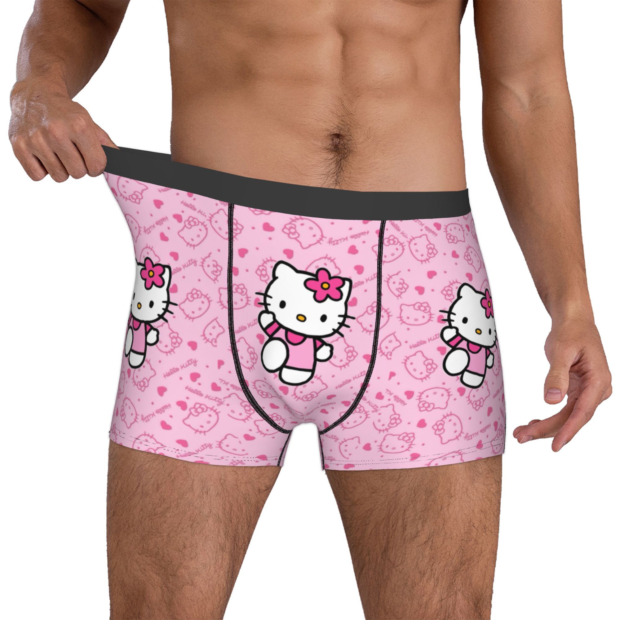 Men'S Fashion Underwear - Женские трусы-боксеры с принтом котят, розовые,