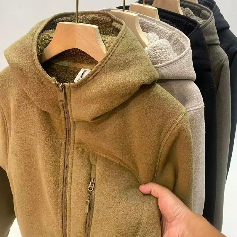 Sherpa Jacket Fleece - Зимняя утолщенная флисовая куртка из шерпа,