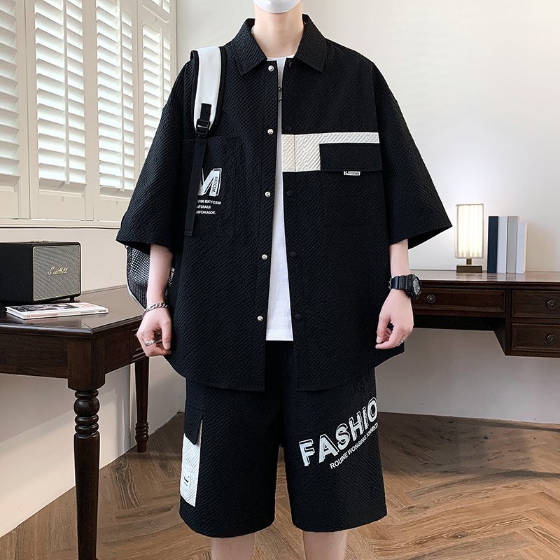 Men'S Fashion For 2026 - Модный мужской комплект: футболка и шорты,