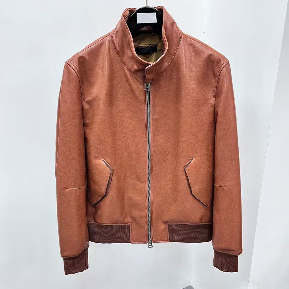 Мужская винтажная кожаная курт – обзор и цена Bomber Jacket Men