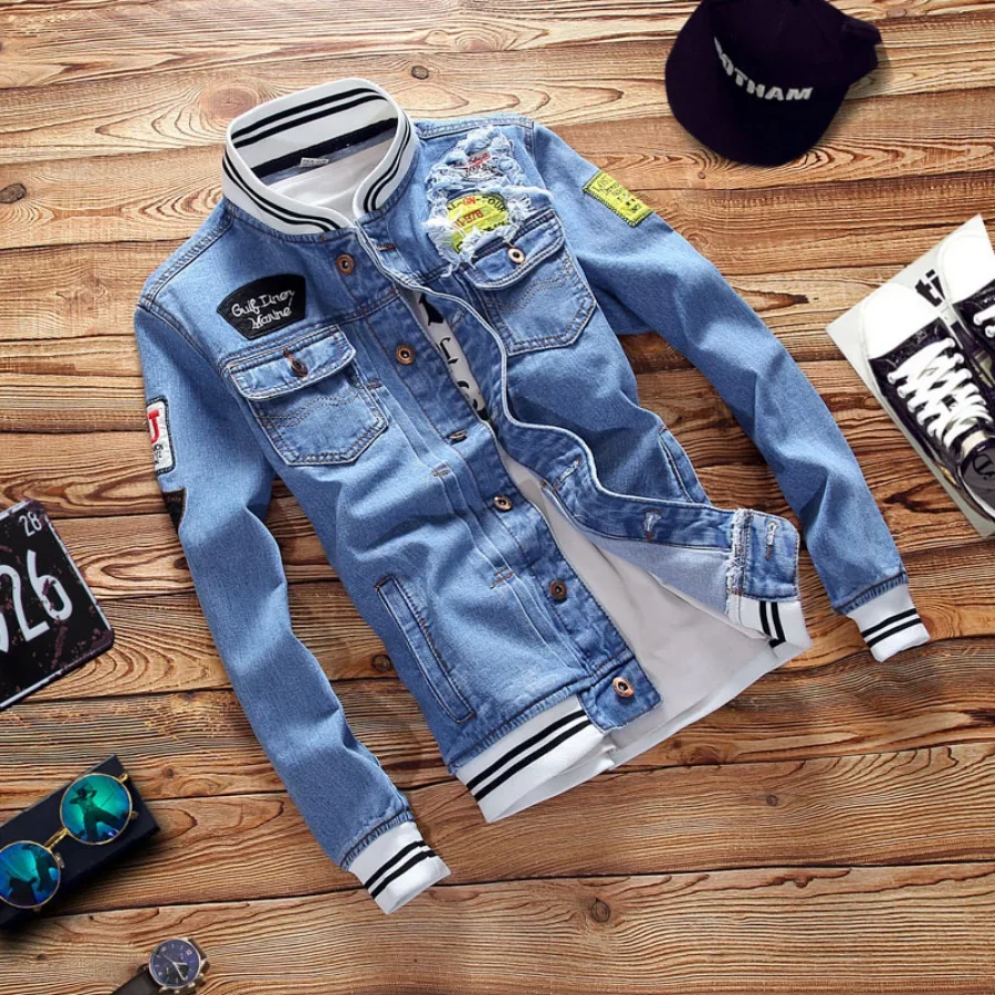 Новинка 2026, мужские джинсовы – обзор и цена Bomber Jacket Men