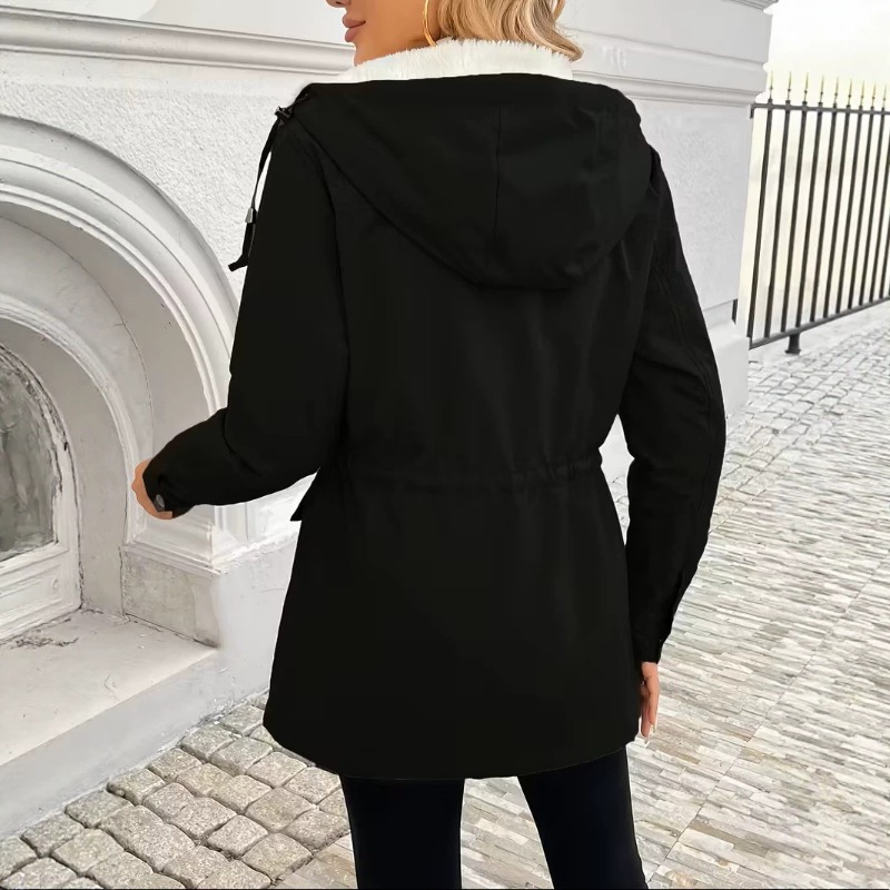 Женское пальто-карго с капюшон – обзор и цена Sherpa Jacket Fleece