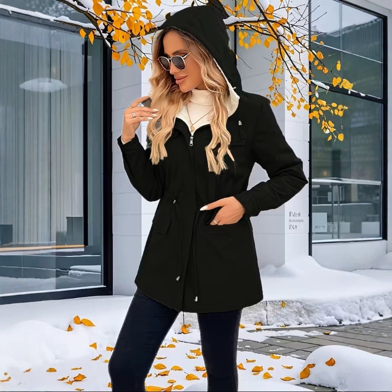 Женское пальто-карго с капюшон – обзор и цена Sherpa Jacket Fleece