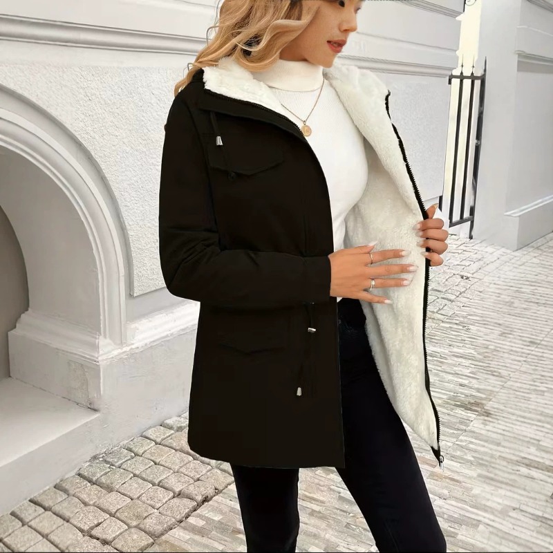 Женское пальто-карго с капюшон – обзор и цена Sherpa Jacket Fleece