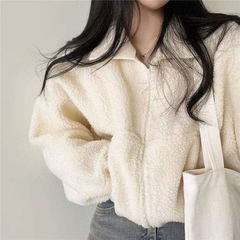 Женская укороченная толстовка  – обзор и цена Sherpa Jacket Fleece